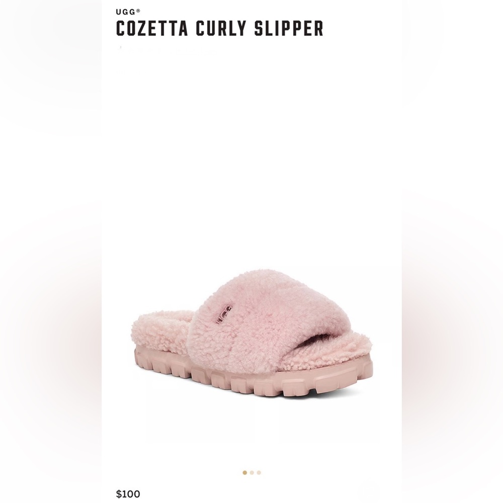 Cozetta Curly slippers - Rose Pink